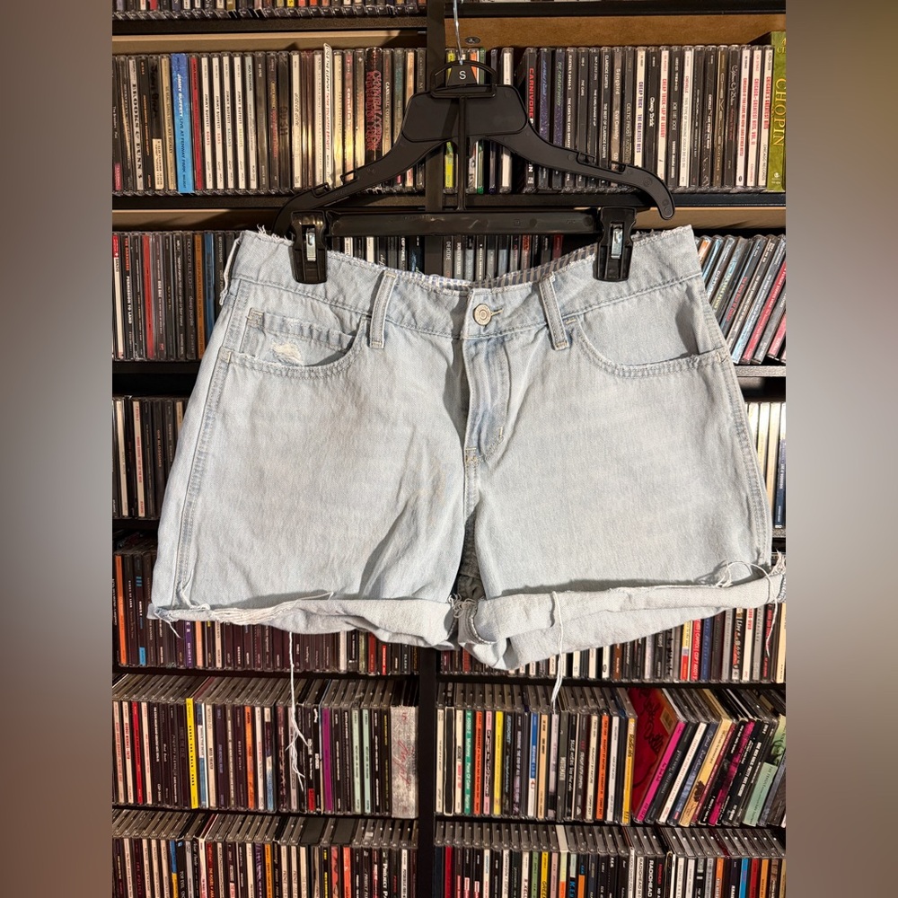 Hollister Light Wash Festival Boho Festival Jean Shorts Size 8
